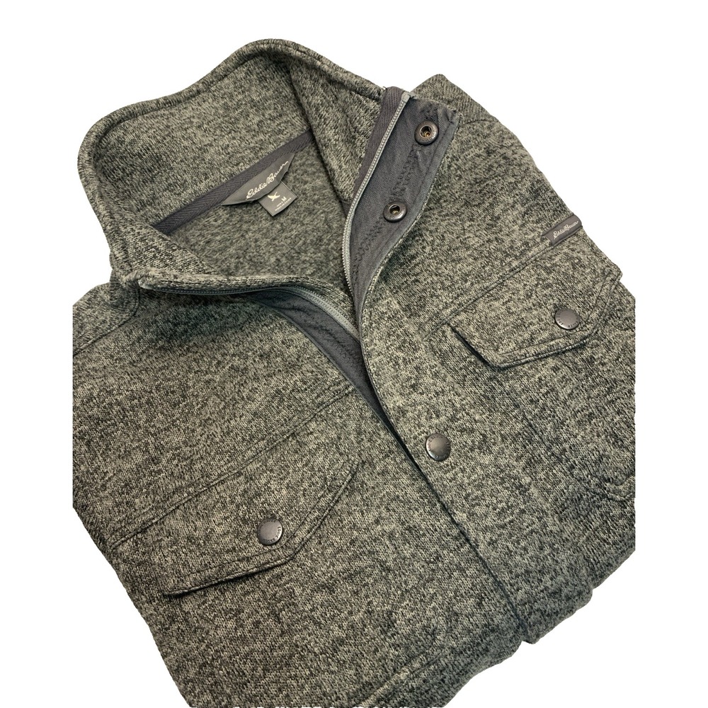 Eddie Bauer Radiator 4-Pocket Sweater Fleece Jacket Men's M Full Zip Soft Cozy